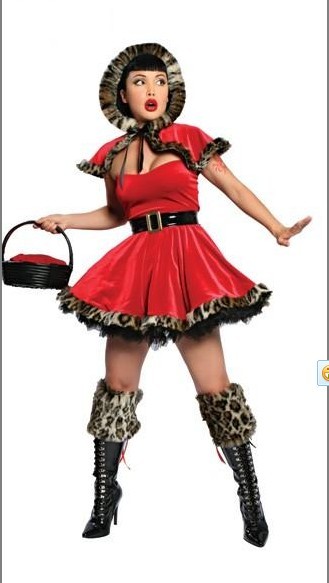 Leopard Trim Little Red Riding Hood Costume